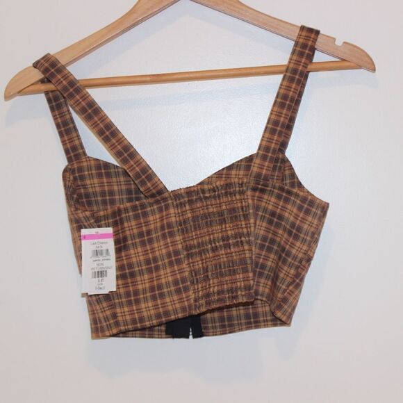 NEW BP Plaid Crop Top Women XS - Picture 4 of 9